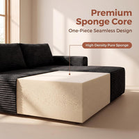 Boneless Couch Modular Sectional Sofa Cloud Couch | Oversized Deep-Seat Wide-Wale Corduroy L-Shaped Sectional Couch for Living Room, Apartment and Family Room