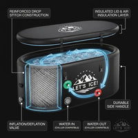 Inflatable Ice Bath Tub for Athletes – 216-Gallon Cold Plunge Tub with Insulated Lid, Full-Body Stretch Design, Insulated & Water Chiller Compatible, Portable for Indoor & Outdoor Recovery — How It Works