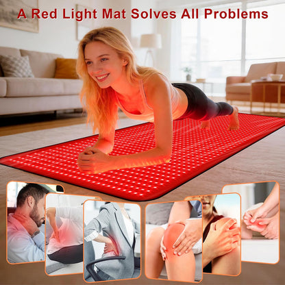 Full Body Red Light Therapy Mat, Large Size Red Light Therapy for Body 660 & 850Nm Dual Wavelength Red Light Blanket, Birthday Christmas Gifts for Women Men Mom Dad Father Lover 76.8"X33.4"