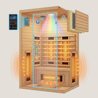 2024 Upgrade 1 to 2 Person Infrared Sauna, Low EMF Infrared Sauna for Home, Indoor Sauna Room, Hemlock Wooden Far Infrared Sauna, Dry Sauna with Bluetooth Speakers, LED Reading and Chromotherapy Lamp — How It Works