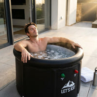 Inflatable Ice Bath Tub for Athletes – 216-Gallon Cold Plunge Tub with Insulated Lid, Full-Body Stretch Design, Insulated & Water Chiller Compatible, Portable for Indoor & Outdoor Recovery — Lifestyle