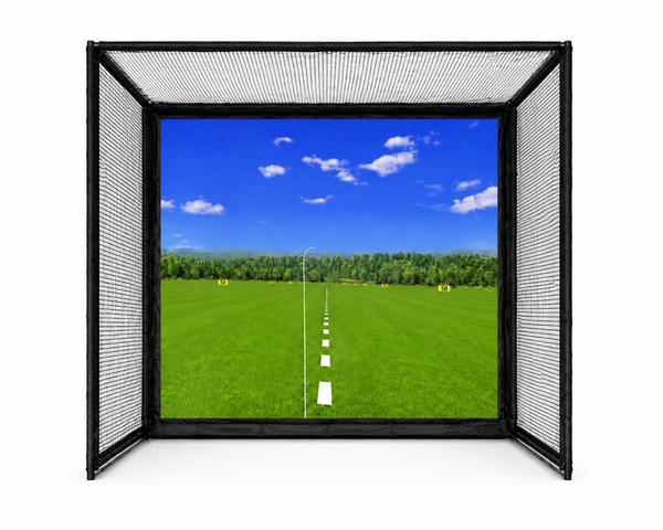Complete 10x8 Golf Simulator Enclosure with Impact Screen &amp; Target Cloth
