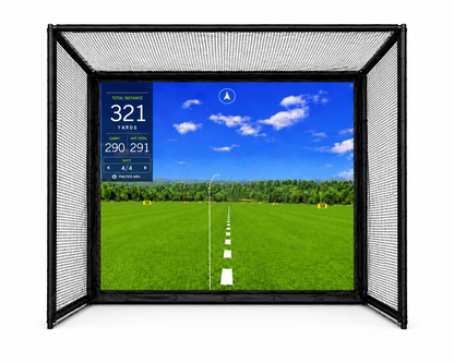 Complete 10x8 Golf Simulator Enclosure with Impact Screen &amp; Target Cloth