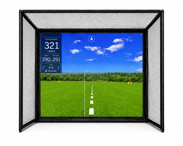 Complete 10x8 Golf Simulator Enclosure with Impact Screen &amp; Target Cloth