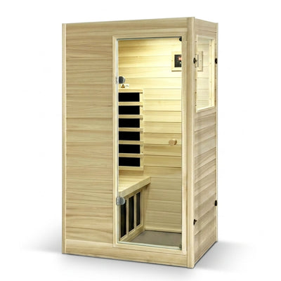 Infrared Sauna Built for Daily Recovery, European Aspen Wood, 905W Low EMF, Bluetooth Speakers