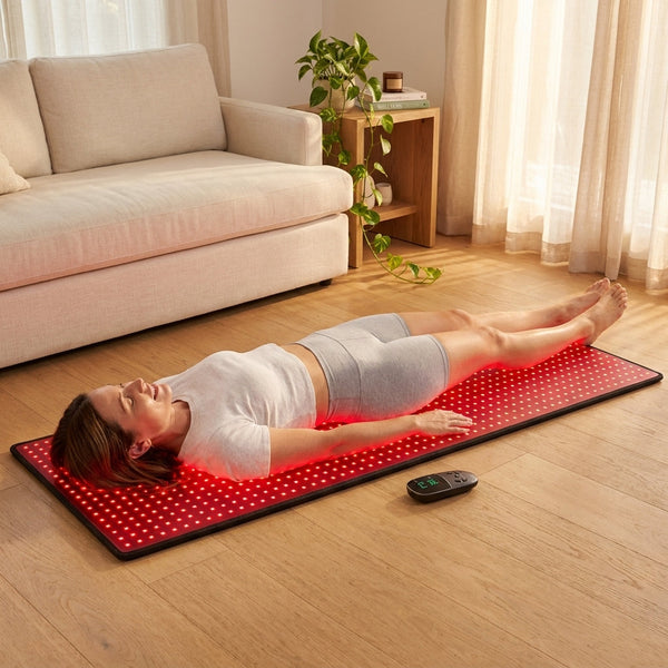 Red Light Therapy Mat Designed for Full Body Coverage, 1280 LEDs, 660nm 850nm Dual Wavelength, 71x31 Inch
