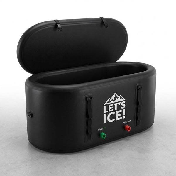 Inflatable Ice Bath Tub for Athletes – 216-Gallon Cold Plunge Tub with Insulated Lid, Full-Body Stretch Design, Insulated & Water Chiller Compatible, Portable for Indoor & Outdoor Recovery — Studio Shot