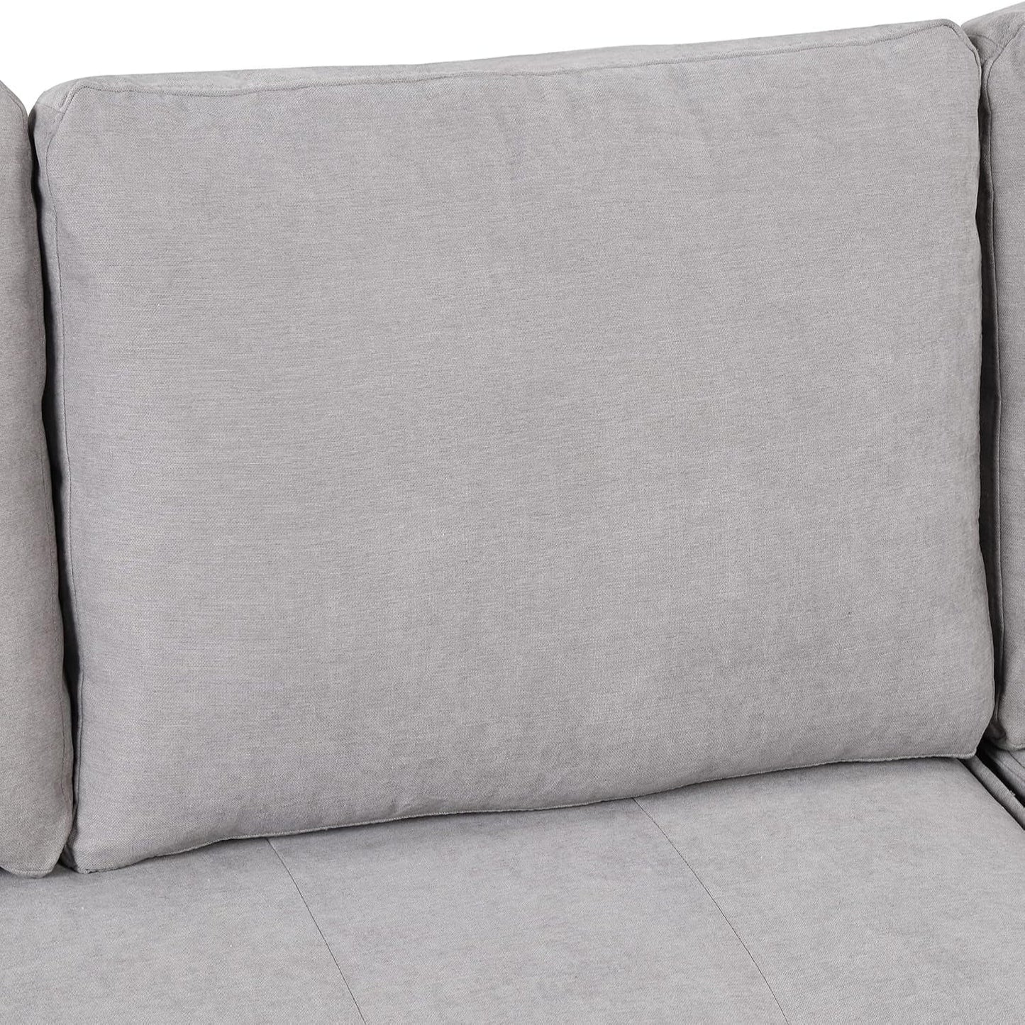 104.5 Inch Reversible Sleeper Sectional Sofa with Pull Out Bed , Convertible L Shaped Sectional Couch with Storage Chaise and 2 Stools , Tufted Upholstered Pullout Sofa Bed for Living Room Apartment