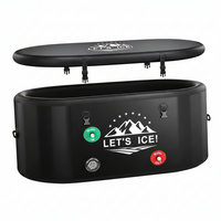 Cold Plunge Tub Designed for Athletes, 216-Gallon Capacity, Insulated Lid, Full-Body Stretch Design