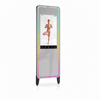 Smart Gym Mirror with 32 Inch FHD Touchscreen, Full-Length Fitness Mirror