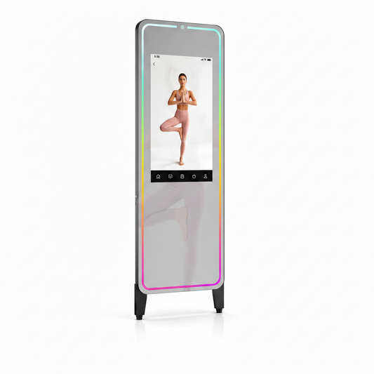 Smart Gym Mirror with 32 Inch FHD Touchscreen, Full-Length Fitness Mirror